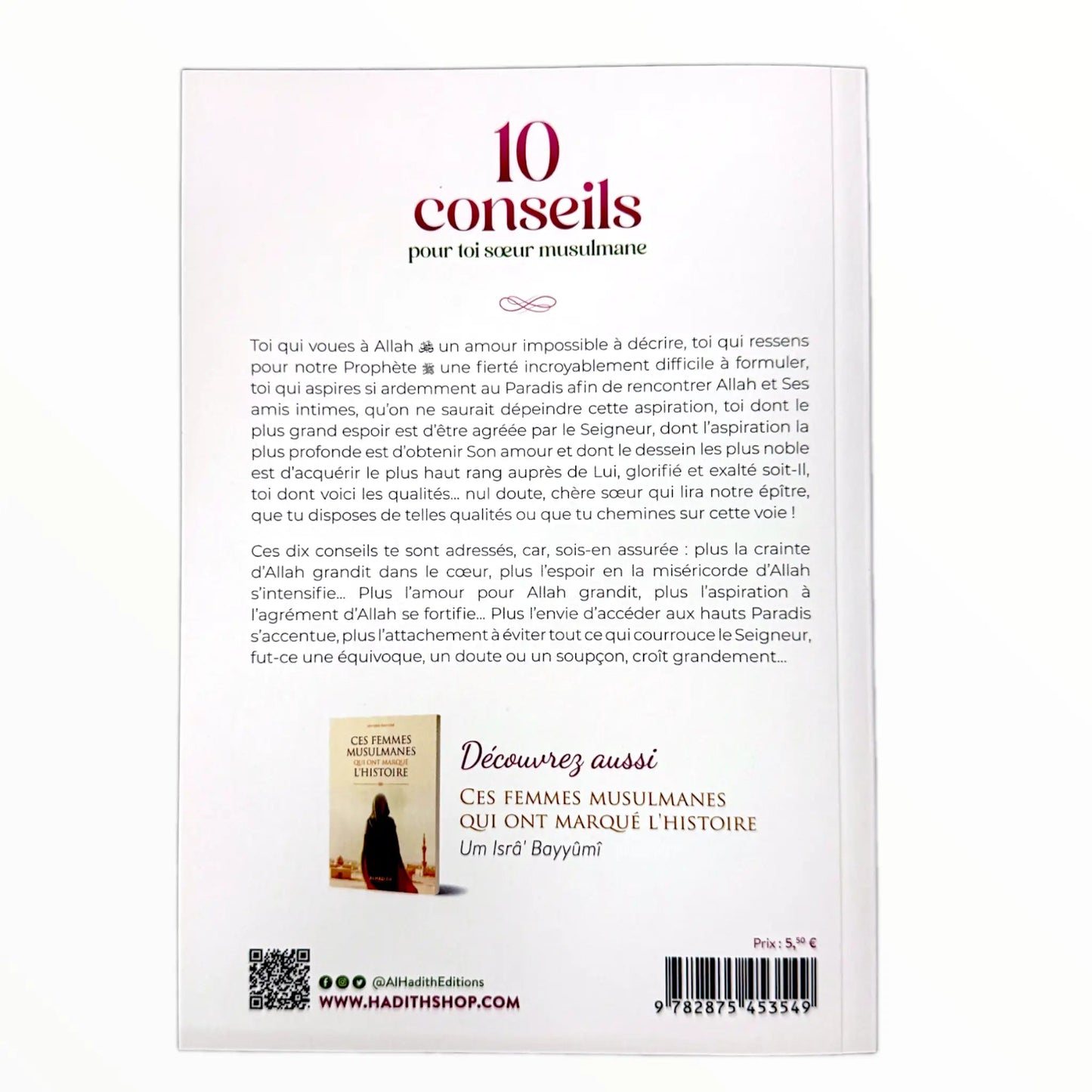 10 conseils pour toi sœur musulmane - Editions Al - Hadîth - KokechliMa boutique