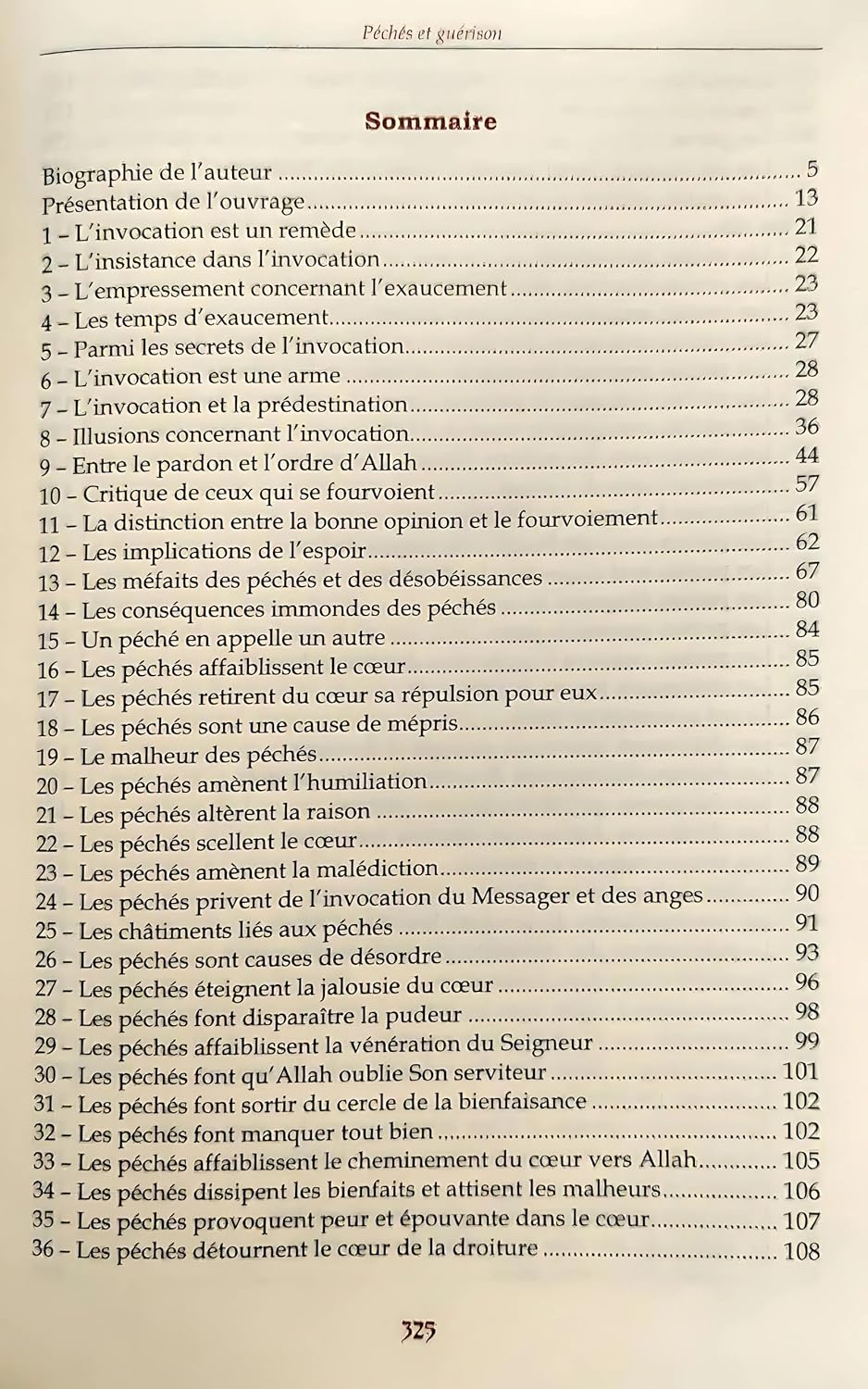Péchés et guérison - Ibn Al-Qayyim Al-Jawziyya - Editions Tawbah : Authentification des hadiths basée sur les ouvrages de shaykh Muhammad Nâsir Ad-Dîn Al-Albânî