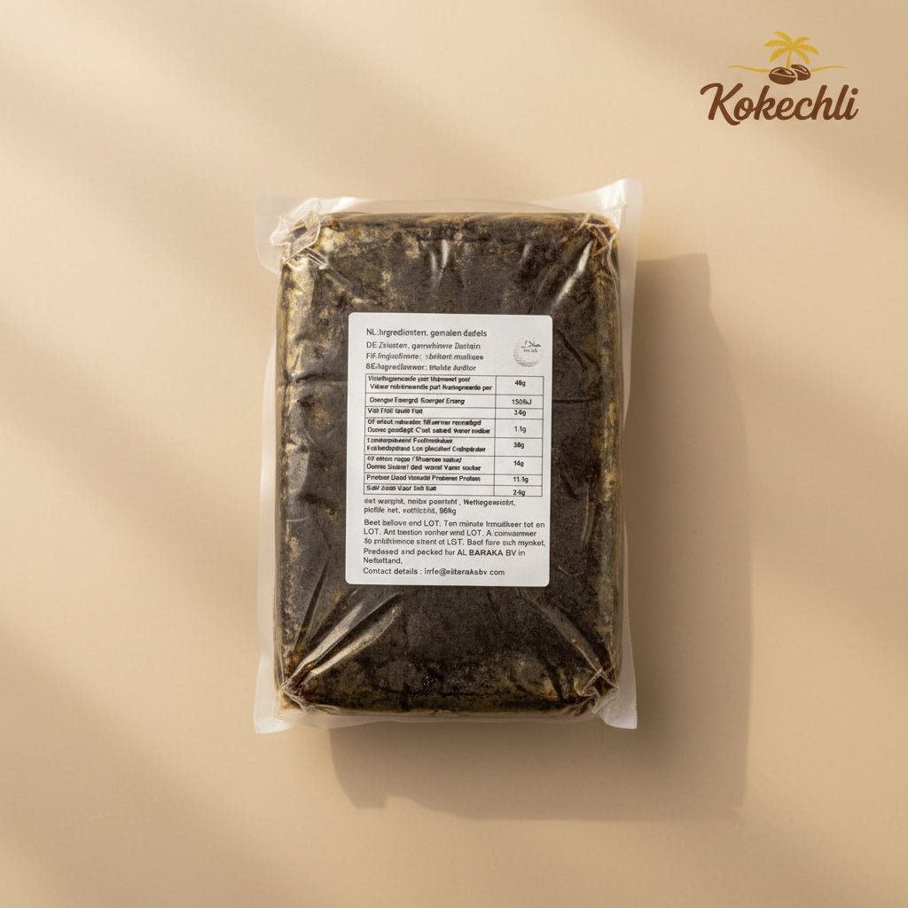 Pâte de dattes de Dubai 900g (100% dattes) sans sucres ajoutés - Kokechli Al baraka