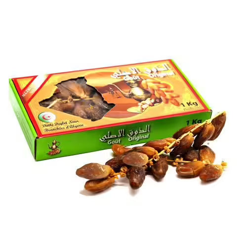 Datte Deglet Nour Branchée d'ALGERIE 🇩🇿 - Goût Original - Qualité PREMIUM - 1kg Nouvelle Récolte