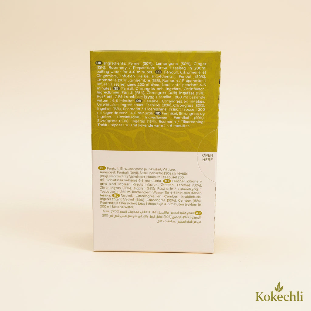 Infusion Herbe Fenouil, Citronnelle & Gingembre | 20 Sachets Horse Head Digest