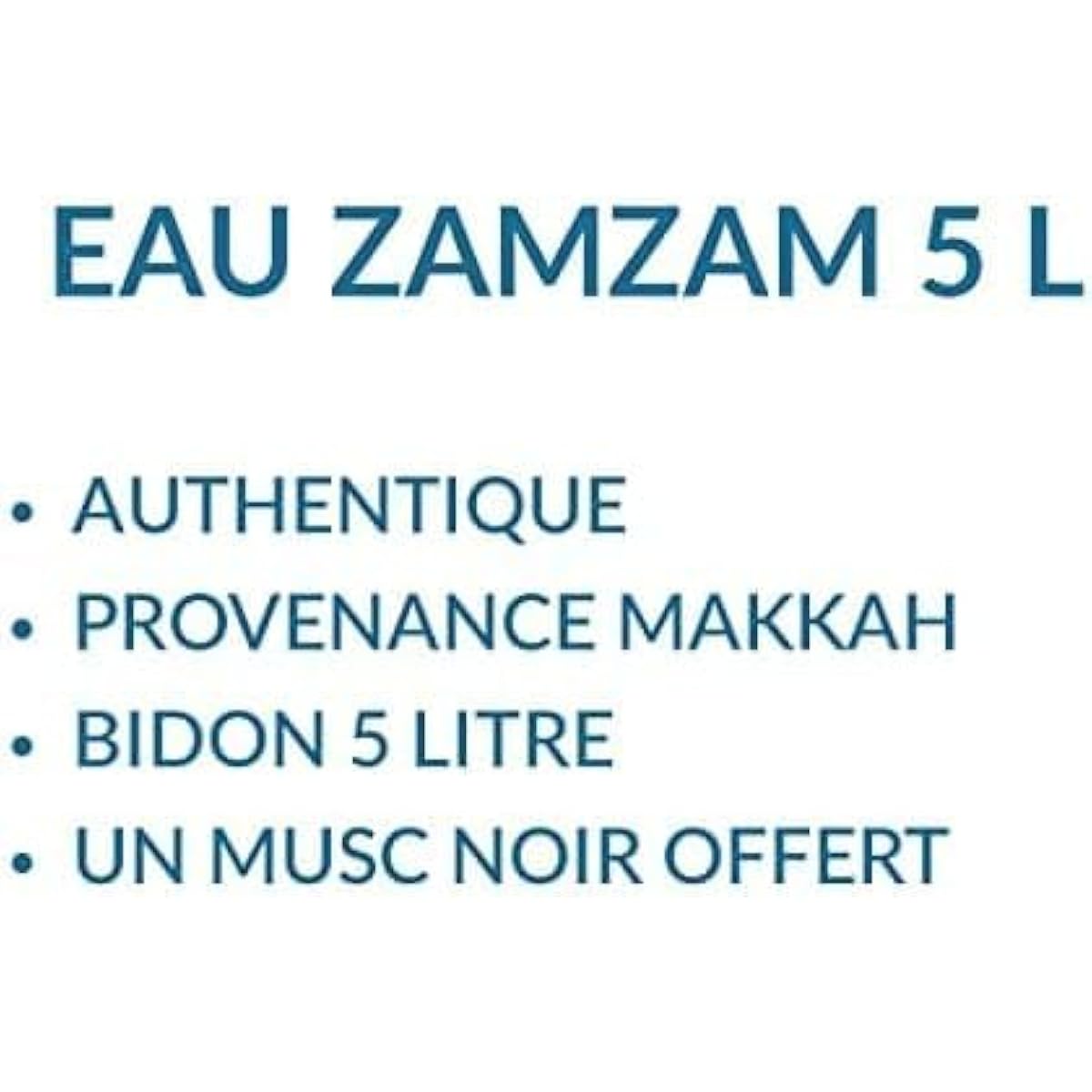 ماء زمزم، عبوة 5 لتر، أصلي من مكة المكرمة، المملكة العربية السعودية | مياه معدنية طبيعية مباركة | تغليف أصلي معتمد من مكة