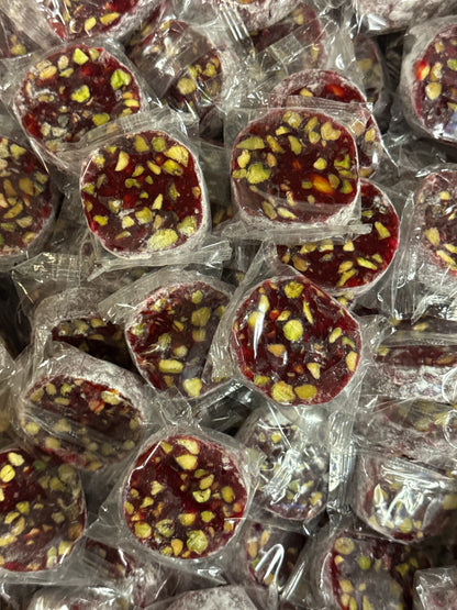 Lokoum grenade fourré à la pistache – 5 pièces rondes