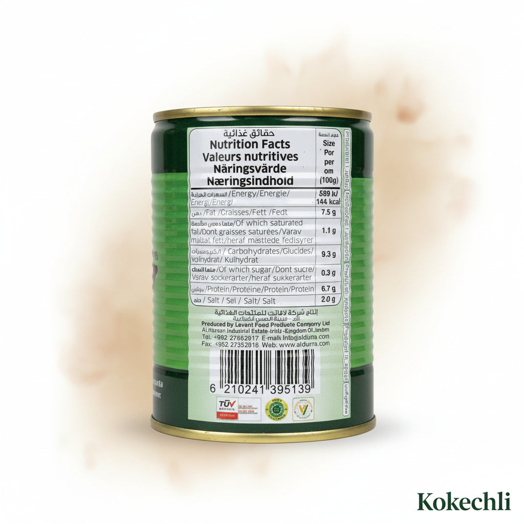 Houmous au Tahini Durra 370g – Préparation à base de Pois Chiches