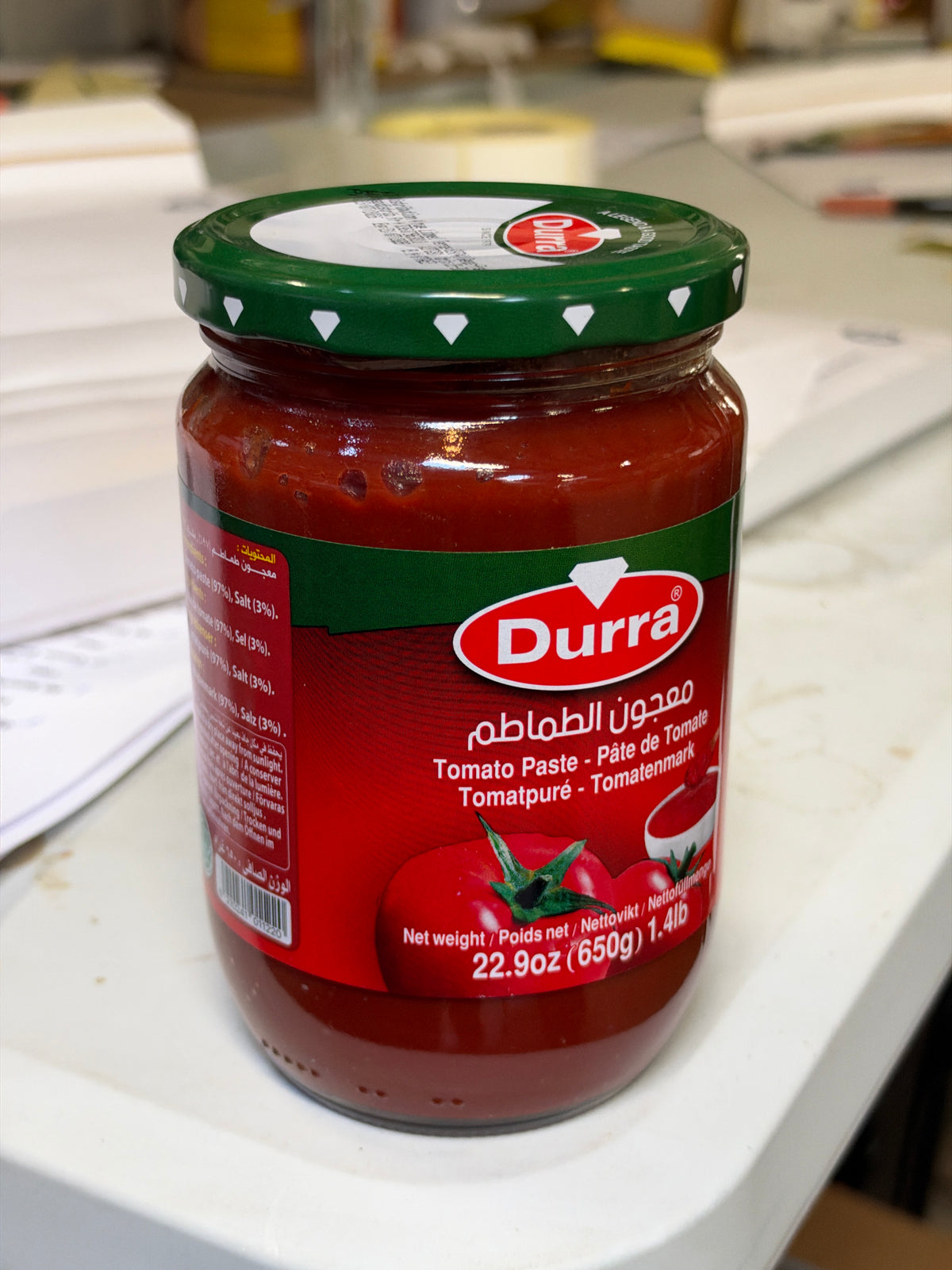 Concentré de Tomates Durra Bocal 650g