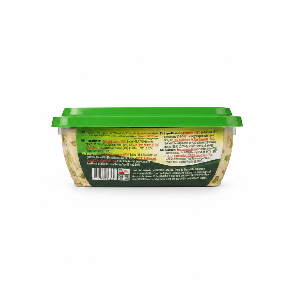 Halawa Extra avec pistache - Durra - Confiserie libanaise Halva au tahini et pistaches