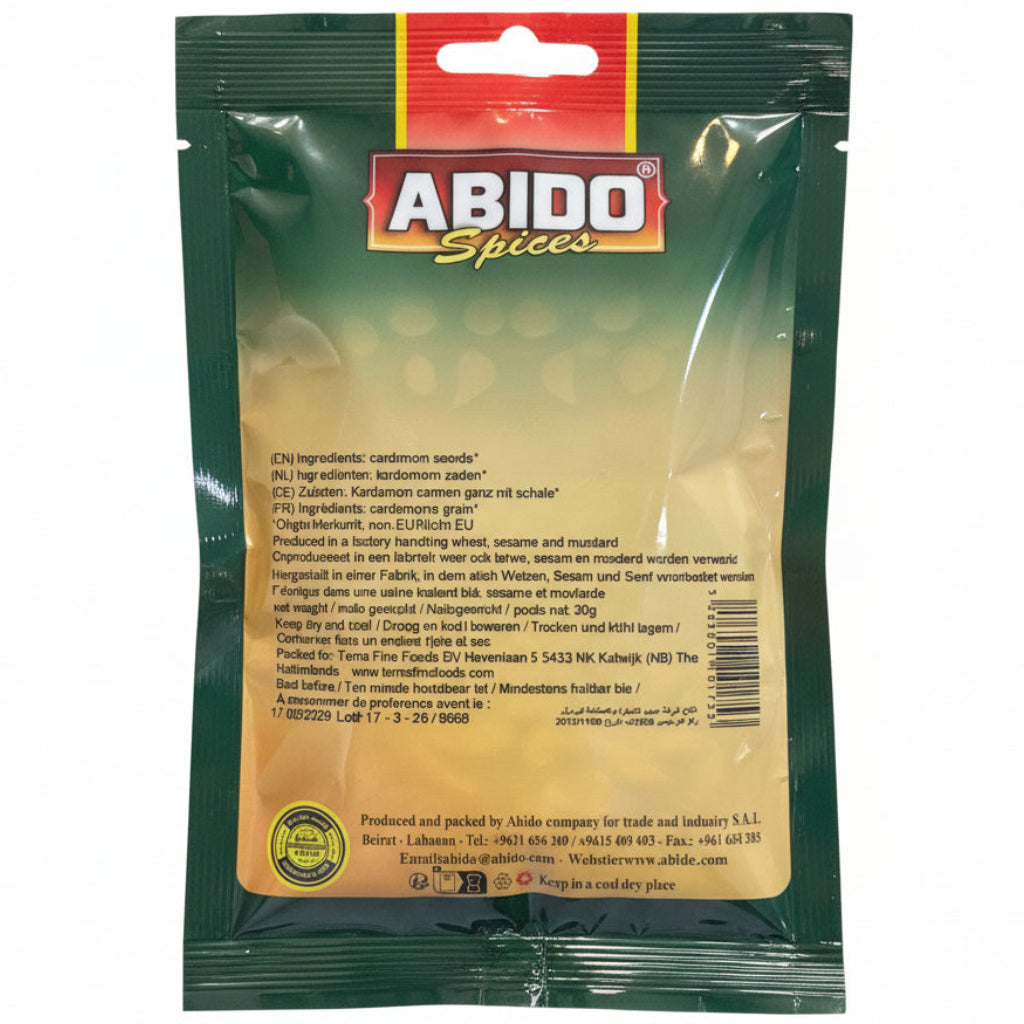 Cardamome Grains Entiers Abido Spices 30g – هال أخضر حب