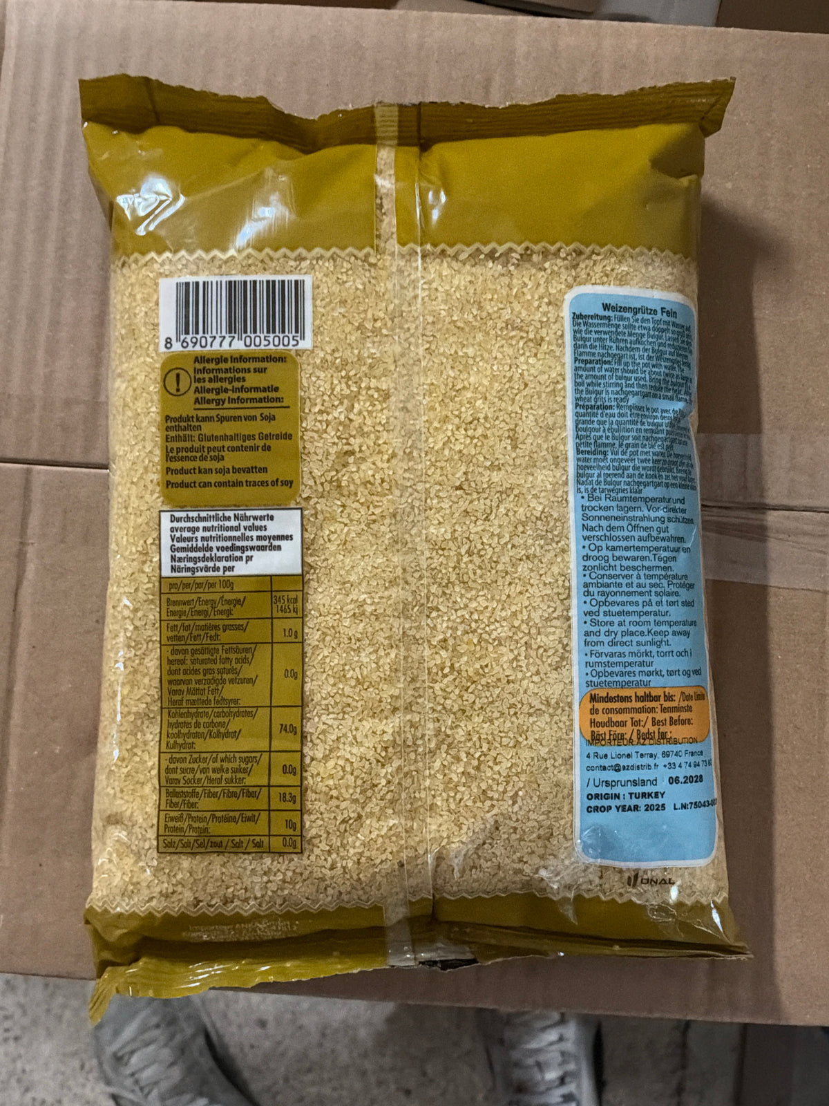 Boulgour à grains fins – 1 kg