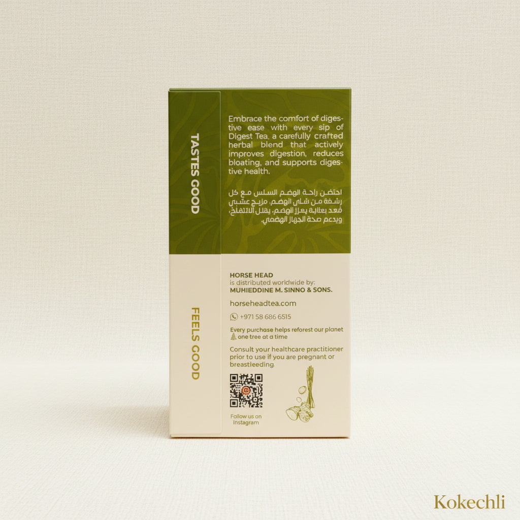 Infusion Herbe Fenouil, Citronnelle & Gingembre | 20 Sachets Horse Head Digest