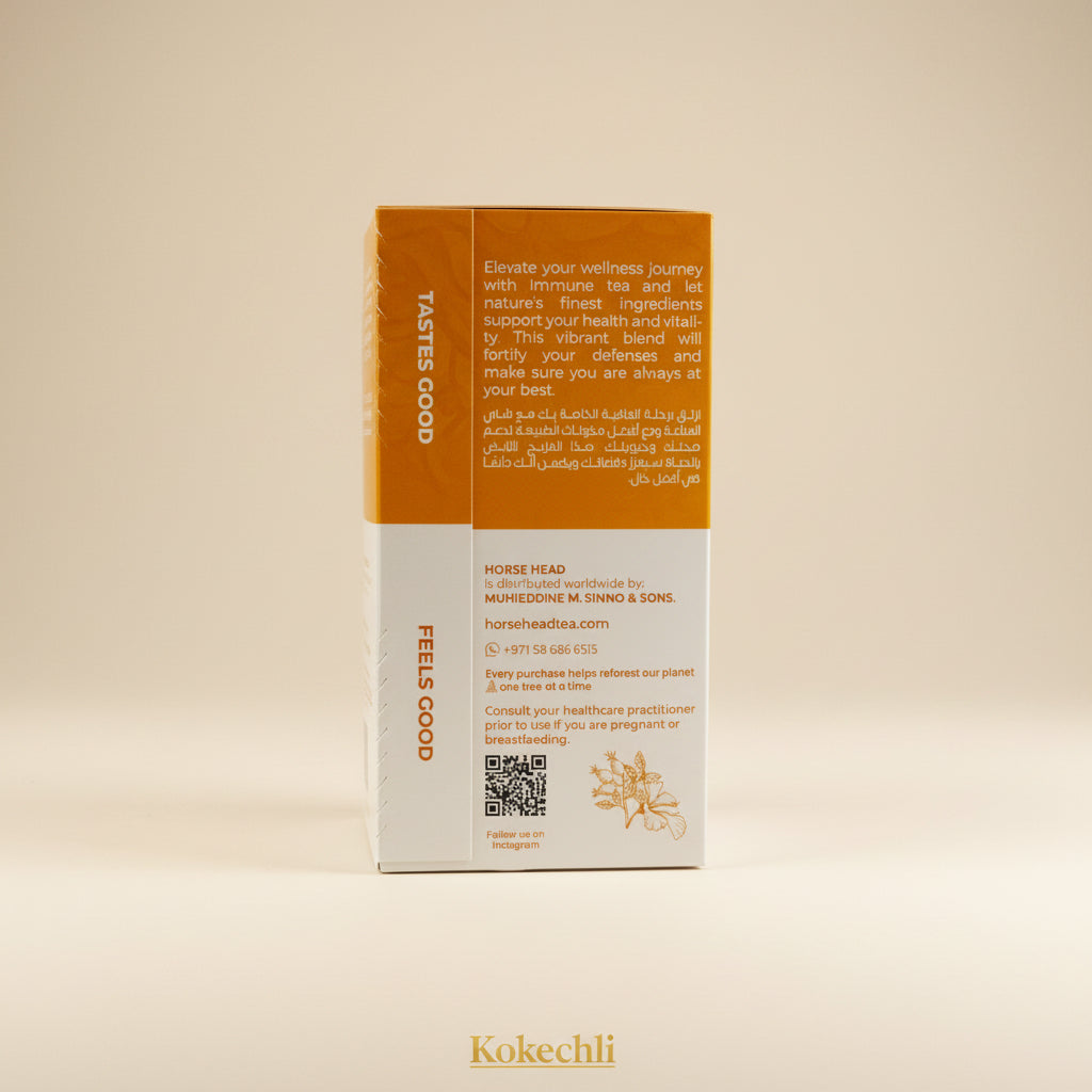 Horse Head – Infusion Immune | Cynorrhodon, Hibiscus, Feuilles de Mûre | 20 Sachets