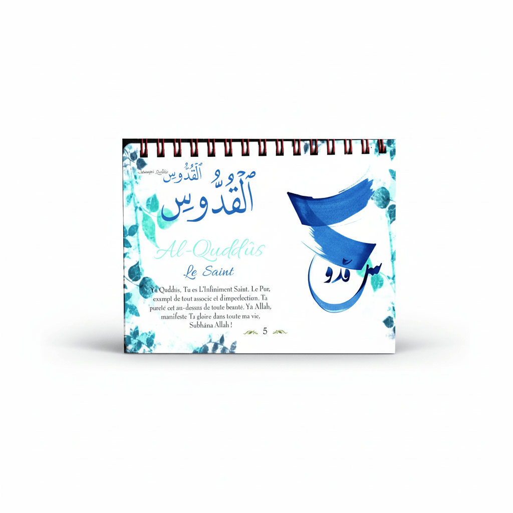 99 Beaux Noms d'Allah - Livre chevalet Noir - KokechliSana