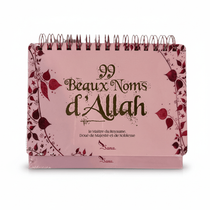 99 Beaux Noms d’Allah Livre chevalet – Rose - KokechliSana