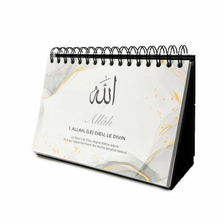 99 Noms d’Allah – Mieux Le connaître pour mieux L’adorer Calendrier chevalet – Noir – Éditions Al - Hadith - KokechliAl Hadîth