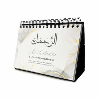 99 Noms d’Allah – Mieux Le connaître pour mieux L’adorer Calendrier chevalet – Noir – Éditions Al - Hadith - KokechliAl Hadîth
