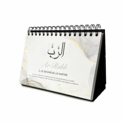 99 Noms d’Allah – Mieux Le connaître pour mieux L’adorer Calendrier chevalet – Noir – Éditions Al - Hadith - KokechliAl Hadîth