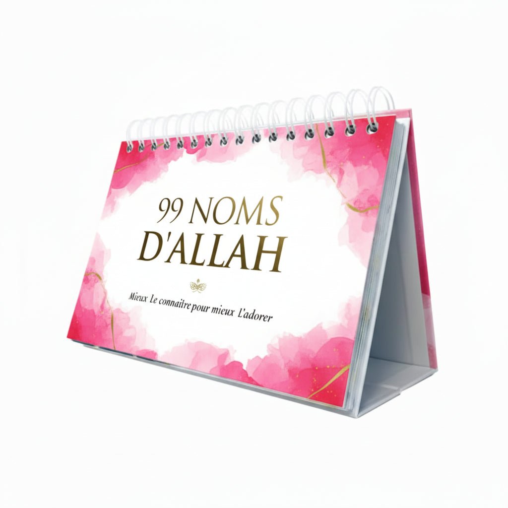 99 Noms d’Allah – Mieux Le connaître pour mieux L’adorer Calendrier chevalet – Rose – Éditions Al - Hadith - KokechliAl Hadîth