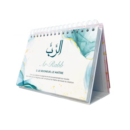 99 Noms d’Allah – Mieux Le connaître pour mieux L’adorer Calendrier chevalet – Rose – Éditions Al - Hadith - KokechliAl Hadîth