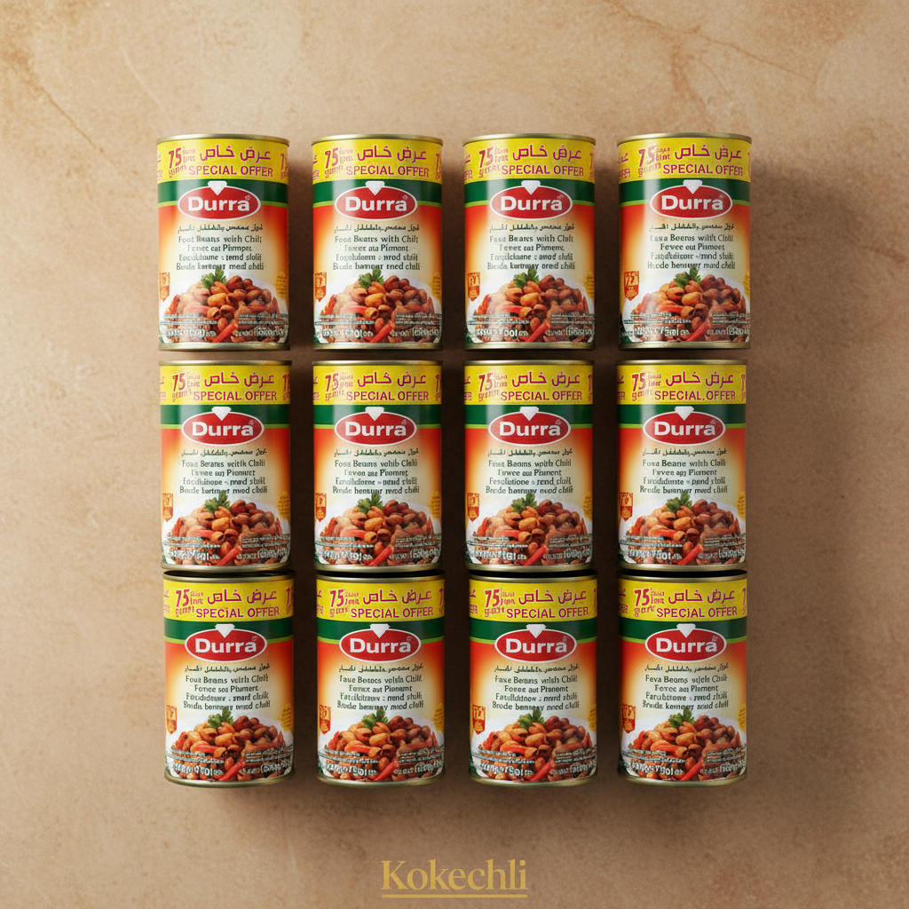 Fèves au Piment | Foul Médamès Épicé en Conserve 475g Durra