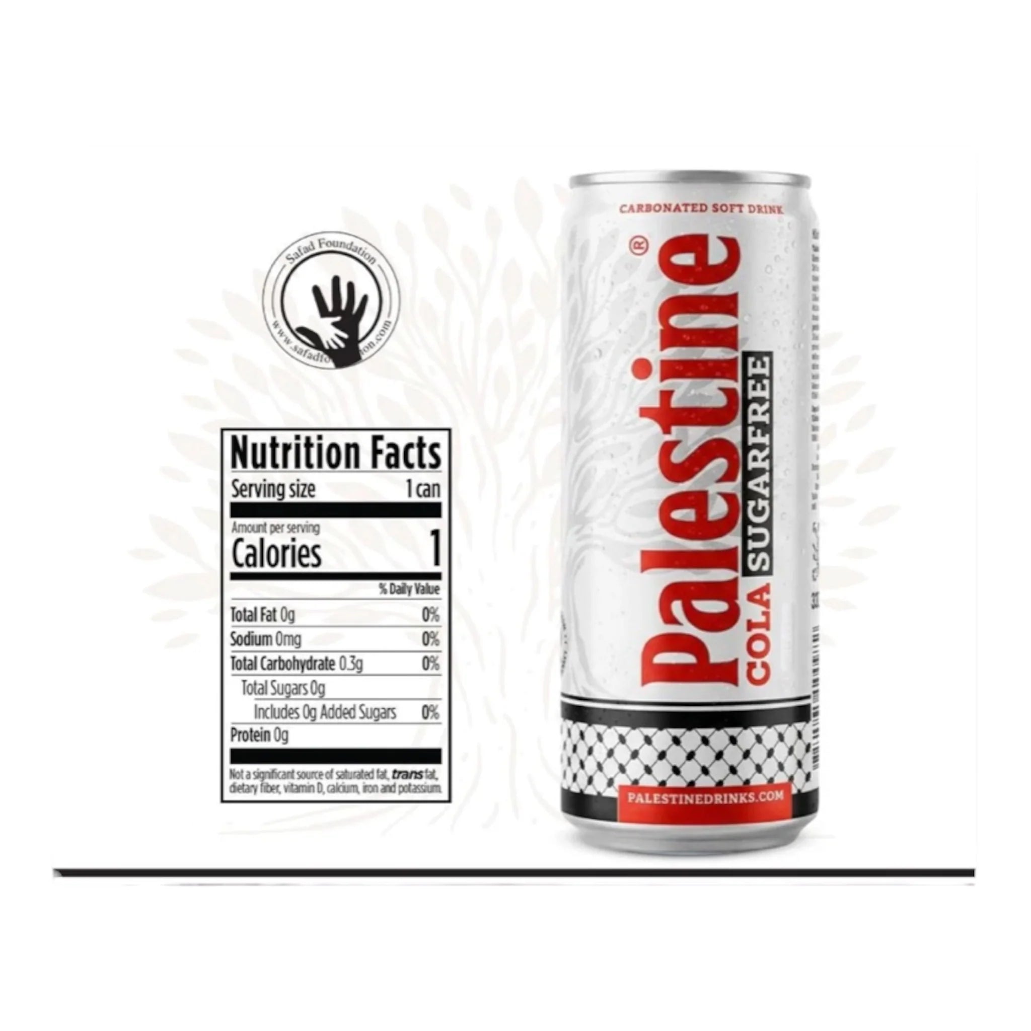 Palestine Cola Sugarfree – Boisson gazeuse sans sucre 330ml