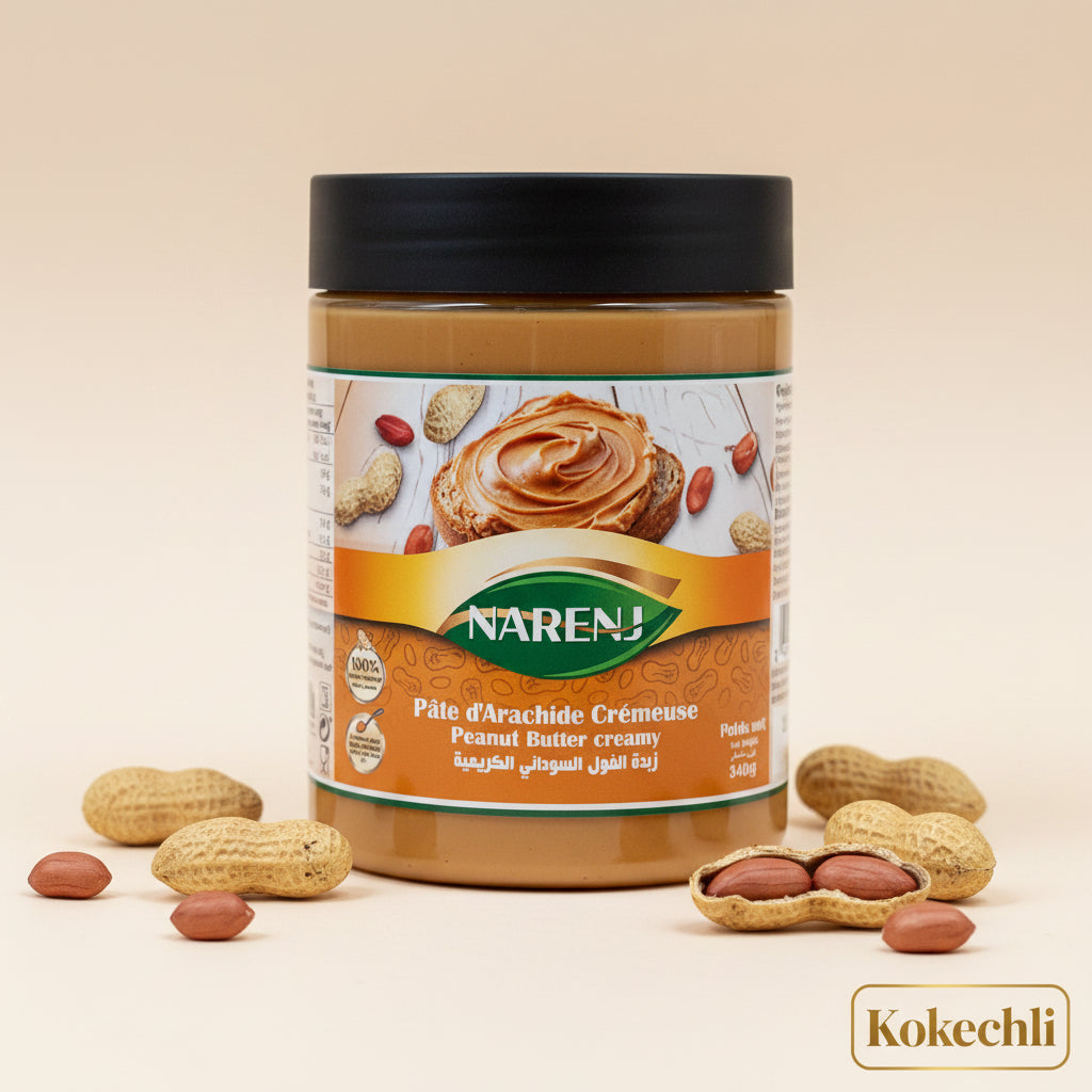 Pâte d'Arachide Crémeuse NARENJ 340g – Smooth Peanut Butter