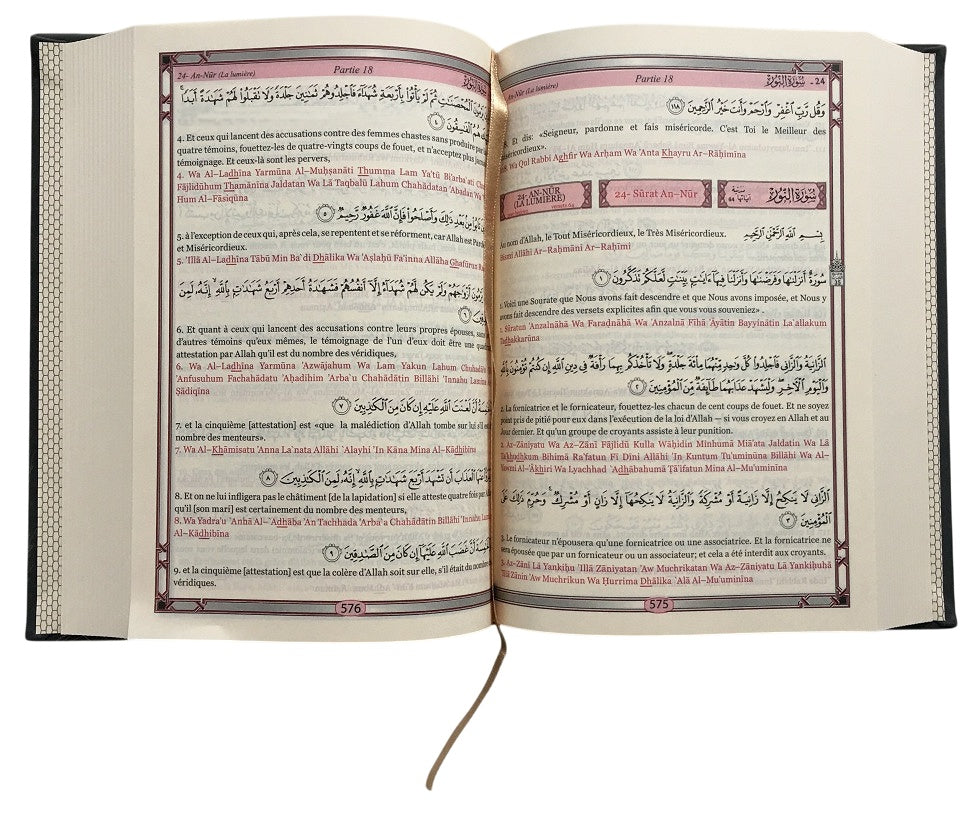 Le Noble Coran Vert doré ( Français - Arabe - Phonétique ) Format poche 17*13 cm