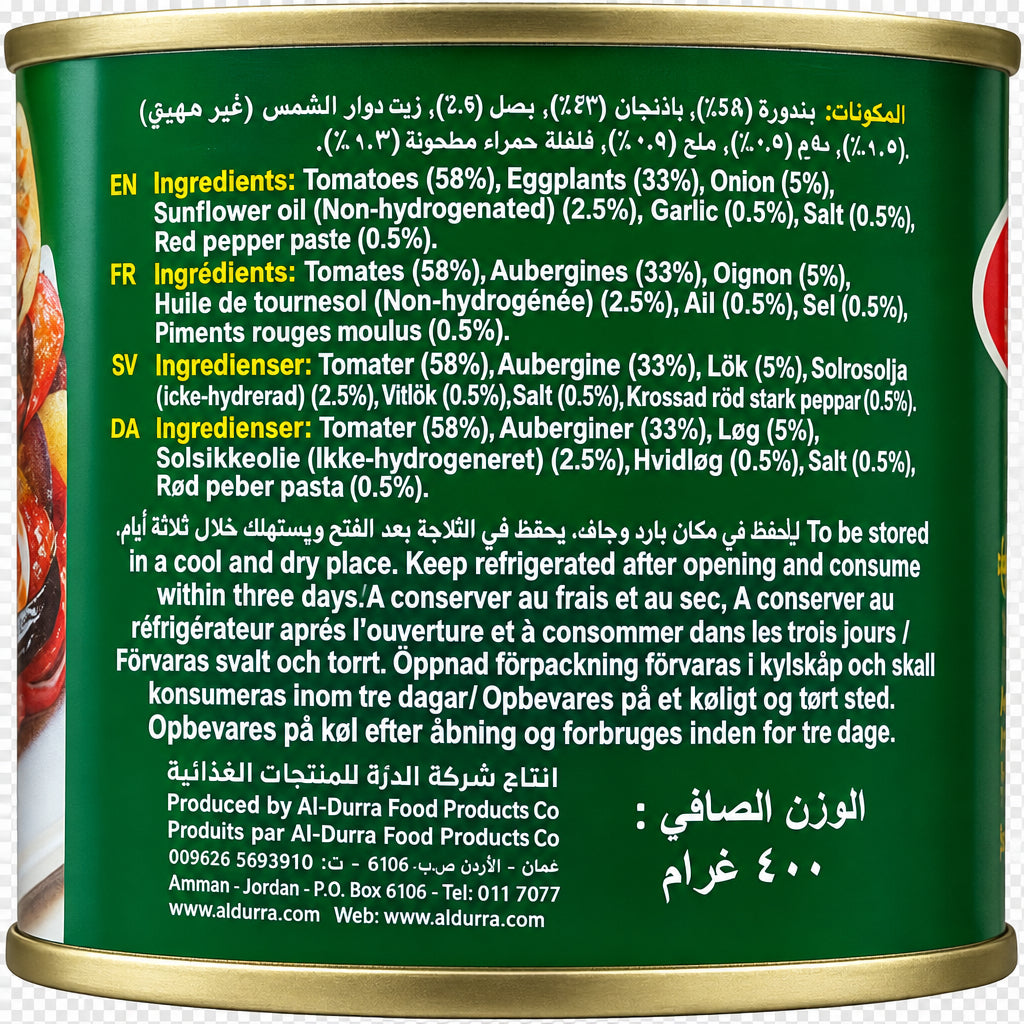 Moussaka d’aubergines à la sauce tomate Durra – 400 g