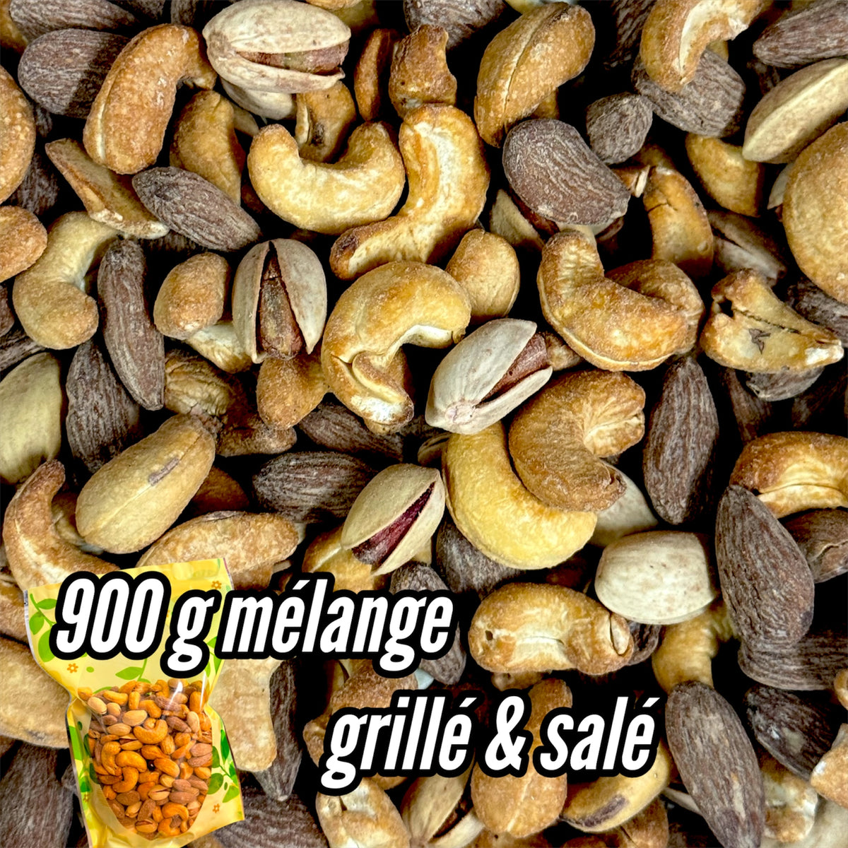 Mélange de Noix Grillées & Salées - 900 g