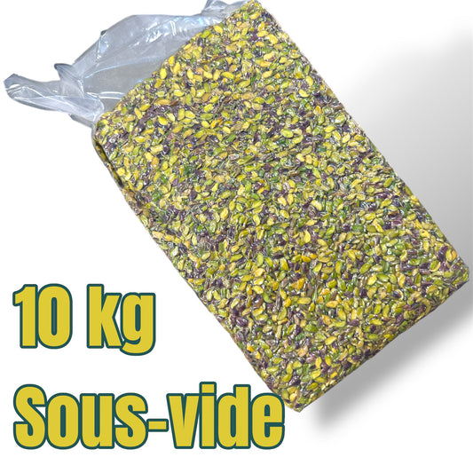 Pistaches d’Alep en morceaux non salées, cœur vert