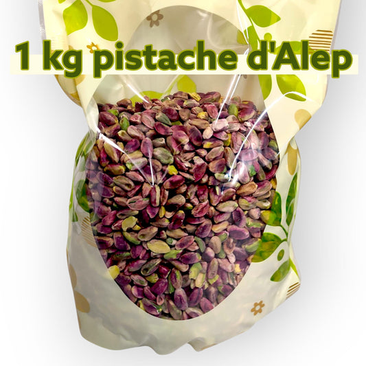 Pistaches d’Alep 1 kg décortiquées non salées – Premium, origine Syrie