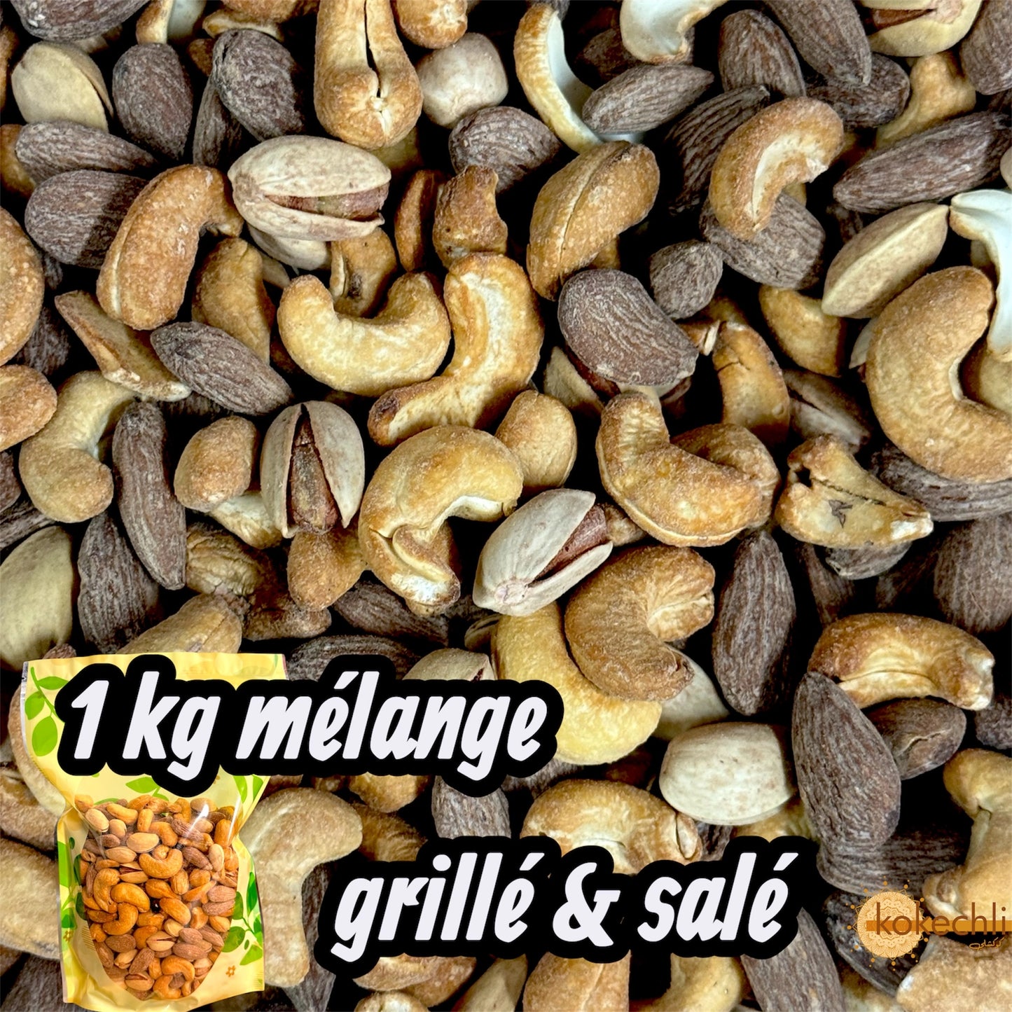 Mélange de Noix Grillées & Salées - 1 kg