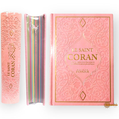 Le Saint Coran Arabe - Français - Phonétique 20*14 cm - plusieurs couleurs - couverture rigide