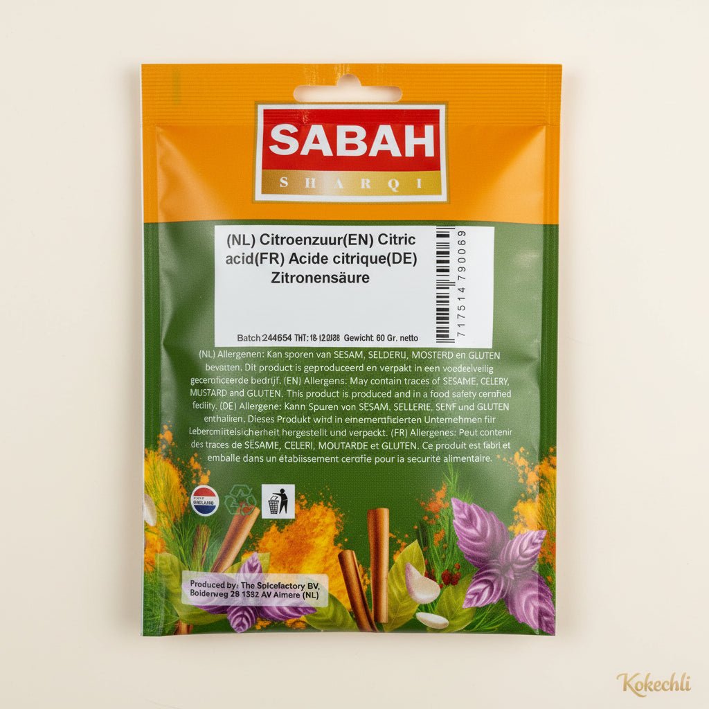 Acide Citrique Sabah 60 g – Acidifiant Naturel & Polyvalent - Kokechli Sabah
