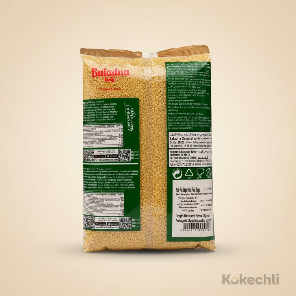 Boulgour Jaune Fin 900 g – Baladna | Céréale Douce et Légère - Kokechli Baladna