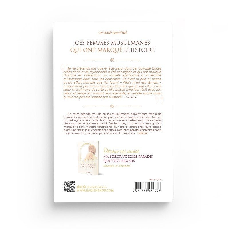Ces femmes musulmanes qui ont marqué l’histoire – Um Isra Bayyumi – Éditions Al - Hadîth - Kokechli Al Hadîth