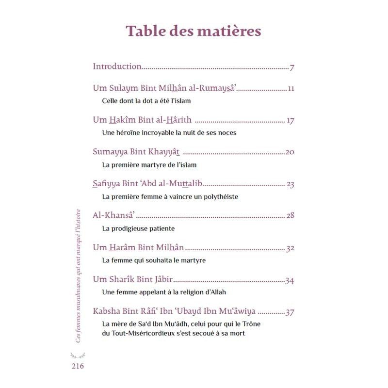 Ces femmes musulmanes qui ont marqué l’histoire – Um Isra Bayyumi – Éditions Al - Hadîth - Kokechli Al Hadîth