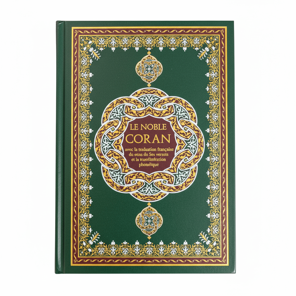 Coran grand format 24 * 17 cm | Arabe - Français - Phonétique | Maison d’Ennour - Verte