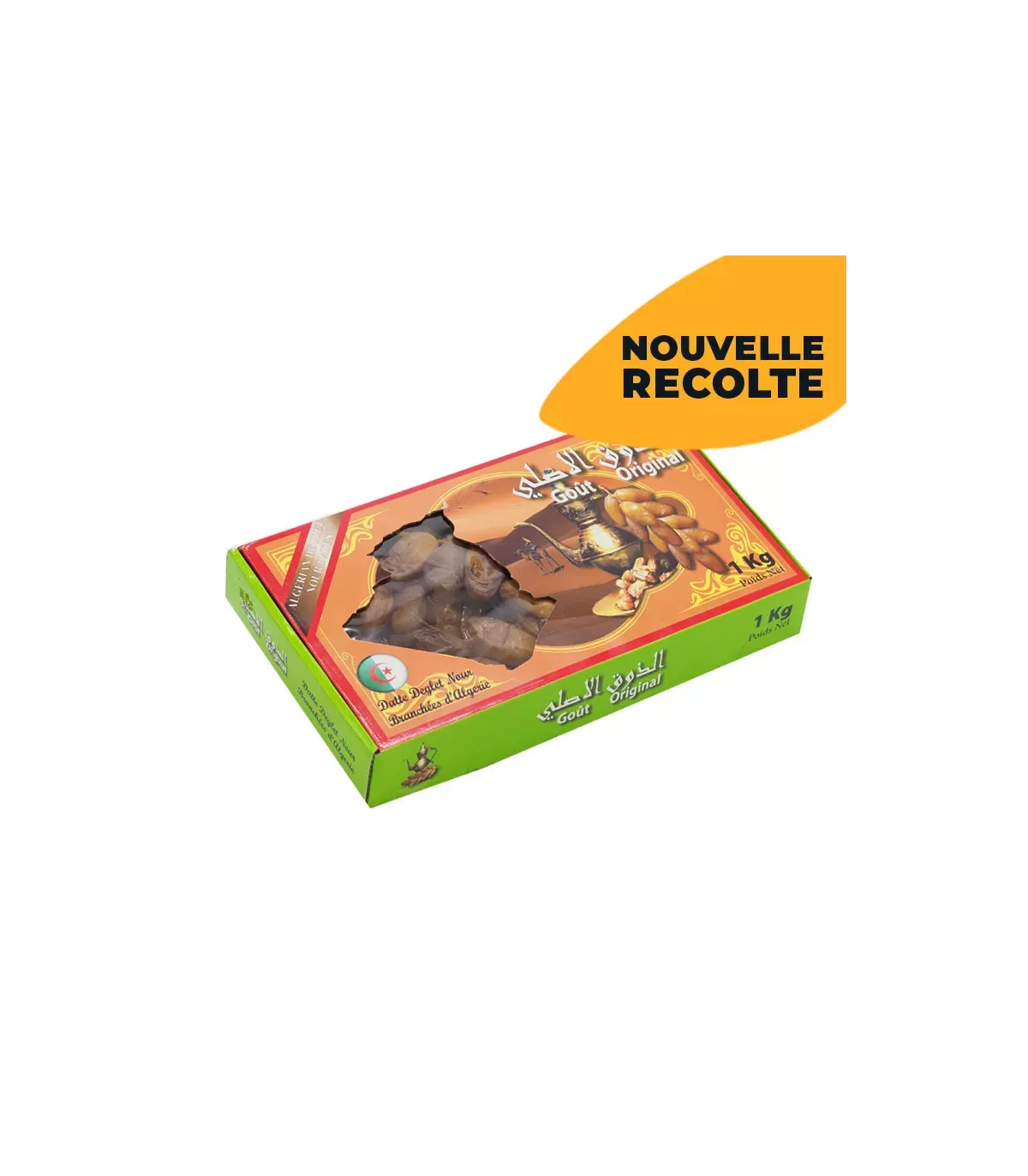 Datte Deglet Nour Branchée d'ALGERIE 🇩🇿 - Goût Original - Qualité PREMIUM - 1kg Nouvelle Récolte