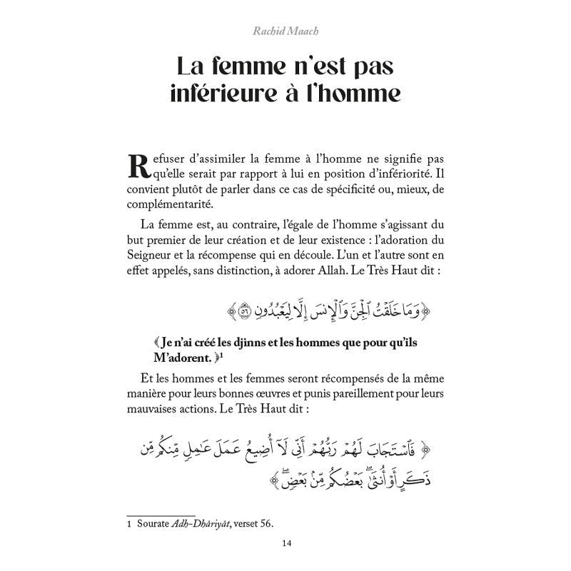 En l’honneur de nos sœurs – Dignité de la femme en Islam | Rachid Maach | Éditions Al - Hadith - Kokechli Al Hadîth
