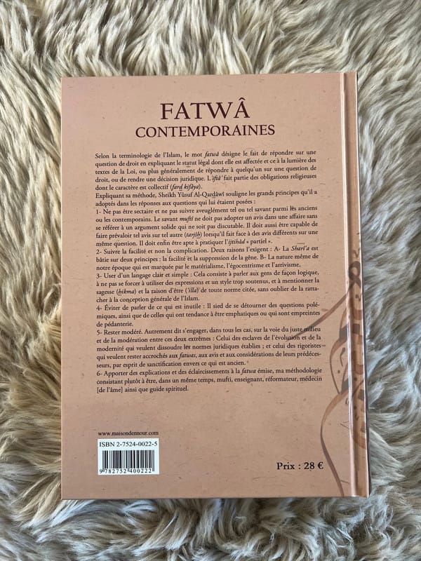Fatwâ Contemporaines - D’après Yûsuf Al - Qaradâwî – Éditions Ennour - KokechliMaison d'Ennour