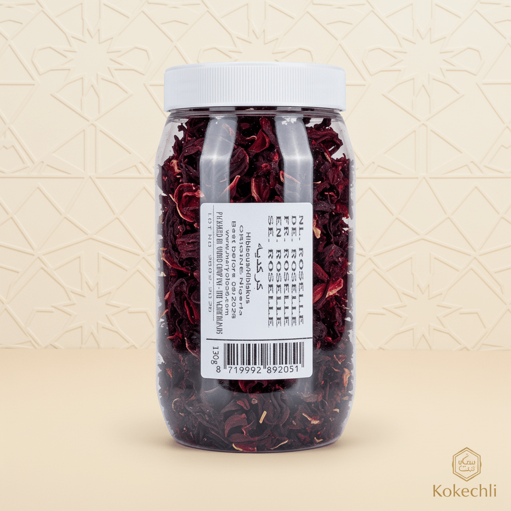 Fleurs d’Hibiscus Séchées (Karkadeh) 130 g – Maryo | Infusion Naturelle Premium - Kokechli Maryo