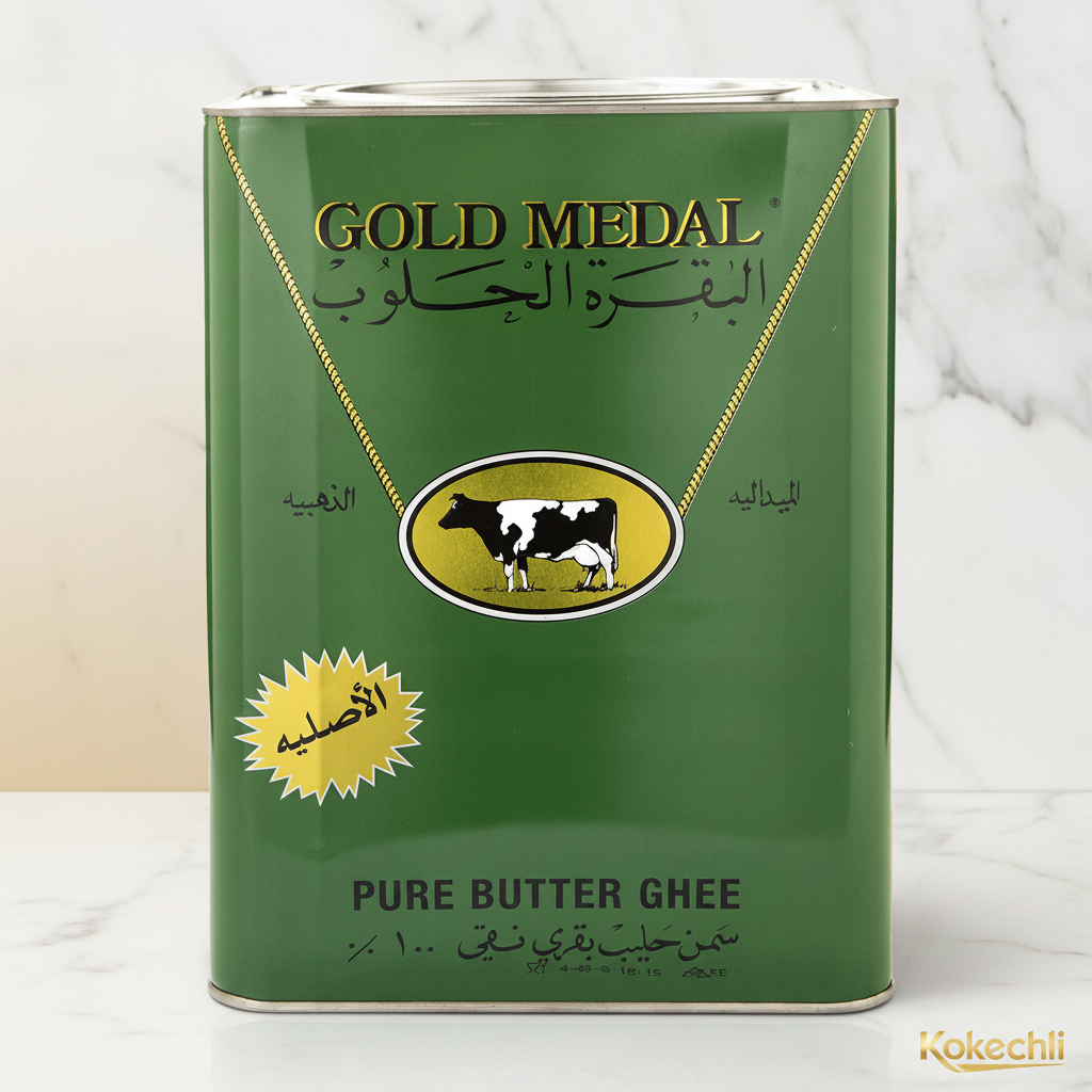 Ghee Gold Medal 15kg - Beurre Clarifié Pur pour Cuisine et Pâtisserie - Kokechli Gold Medal