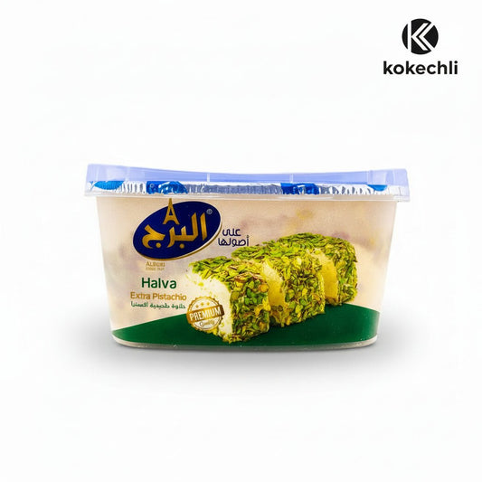 Halva Extra Pistachio 350 g – Halva premium au pistache - Al Burj - Kokechli Al baraka