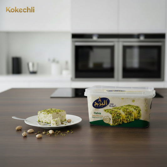Halva Extra Pistachio 350 g – Halva premium au pistache - Al Burj - Kokechli Al baraka