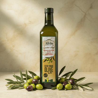 Huile d’olive extra vierge Afrin Khairat 1L – Huile d’olive naturelle premium d’Afrin (Syrie) - Kokechli Kokechli