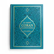 Le Saint Coran Bleu Turquoise en Arabe - Français - Phonétique - couverture rigide format poche