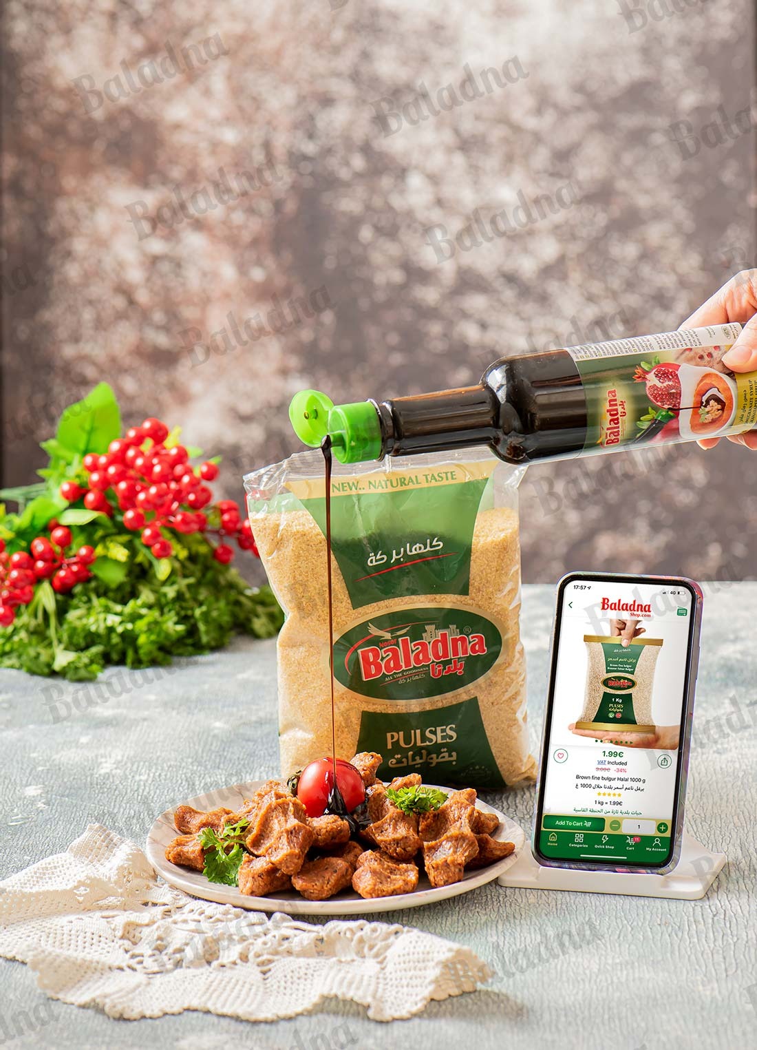 Boulgour Jaune séché au soleil Fin 900 g – Baladna | Céréale Douce et Légère