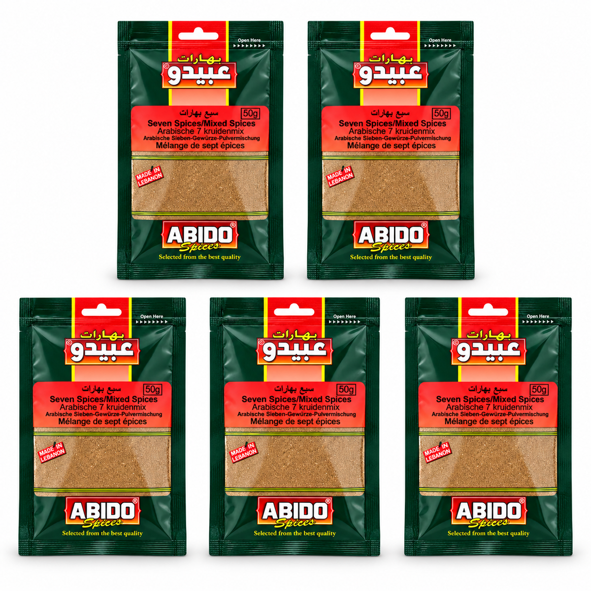Abido mélange 7 épices 50 g — 5 sachets