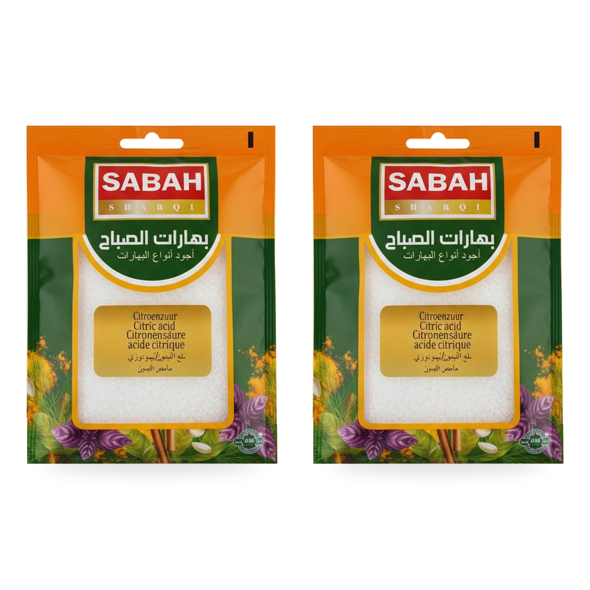 Acide citrique Sabah 60 g – Lot de 2 sachets