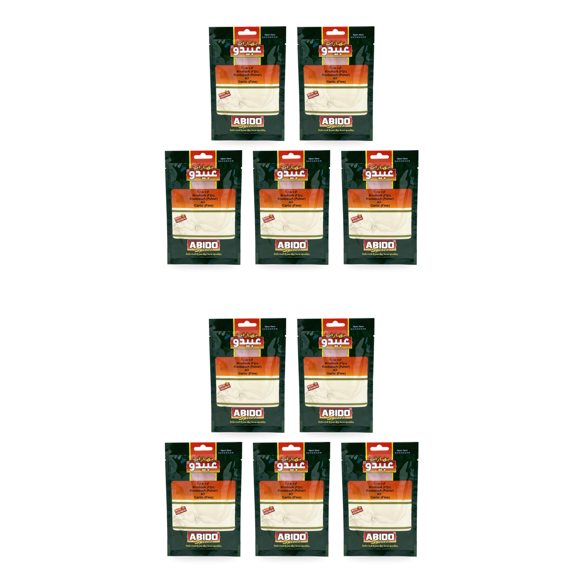 Ail moulu Abido50g – Lot de 10 sachets