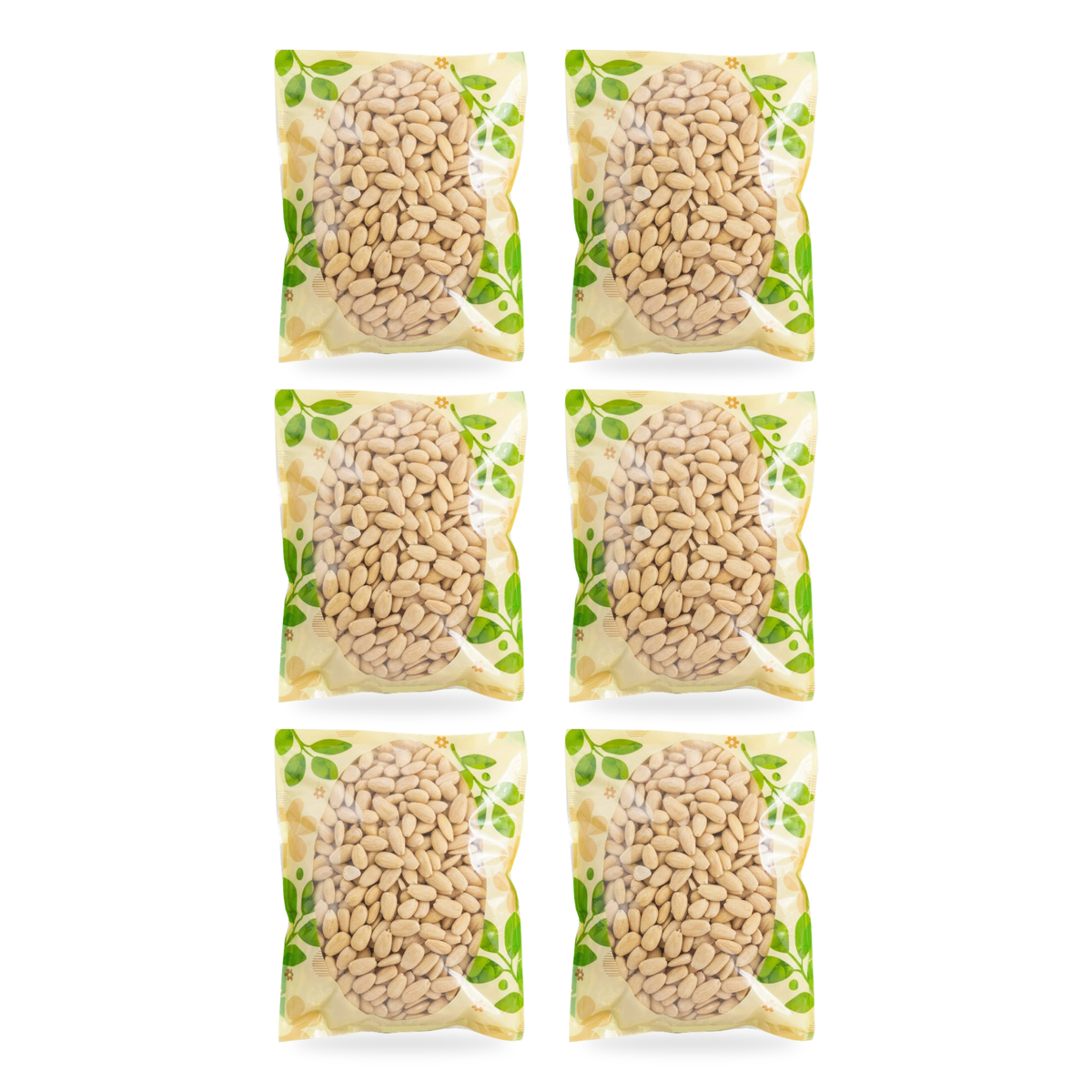 Amandes blanchies de Californie 1 kg – lot de 6 sachets